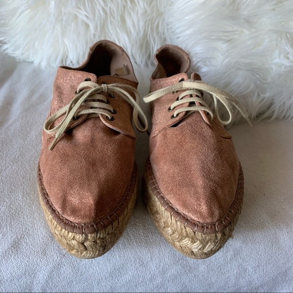 Gaimo Espadrilles Lace-up Pink Suede Sneakers - Picture 2 of 13